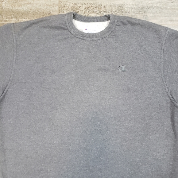 Champion Large Mens Longsleeve Sweatshirt Sweater Pullover Gray - Picture 4 of 10